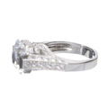 KatNr 785 Weißgold-Ring mit Moissanit-Solitär (ca. 3,6 ct).