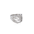KatNr 784&nbsp;&nbsp; Weißgold-Bandring mit Diamant-Sternschweifen.