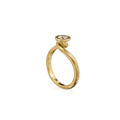 KatNr 787 Filigraner Gelbgold-Ring mit Diamant-Solitär. Angela Cummings, New York. 1986.