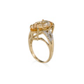 KatNr 820 Gelbgold-Ring mit tropfenförmigen Goldberyll (Heliodor)-Solitär (ca. 6,5 ct).