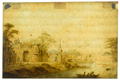 KatNr 230 Theorodus "Dirck" Verrijck, Flusslandschaft mit Kapellenruine / Flusslandschaft mit Fischer. 3. Viertel 18. Jh.