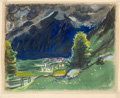KatNr 257&nbsp;&nbsp; Siegfried Berndt "Gewitter in Mallnitz" / "Mallnitz" / Birken am Bachlauf. 1930 und 1936.