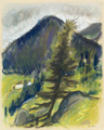KatNr 257 Siegfried Berndt "Gewitter in Mallnitz" / "Mallnitz" / Birken am Bachlauf. 1930 und 1936.