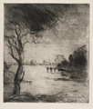 KatNr 360 Wilhelm Oesterle, Badende Frauen / Moses schlägt Wasser aus dem Fels / Tanzendes Mädchen / Landschaft mit See. 1913–1919.