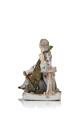 KatNr 682 Sehr seltene Figur "Cellospieler". Joseph Nees für Ludwigsburg. Entwurf 1764/1767. Ausformungszeitraum 1764– 1793.