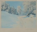 KatNr 305&nbsp;&nbsp; Friedrich Iwan, Wintersonne im Riesengebirge. Wohl 1920er/1930er Jahre.