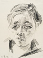 KatNr 374&nbsp;&nbsp; Alice Sommer, Bildnis Paula Lauenstein. 1927.