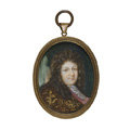 KatNr 011&nbsp;&nbsp; Porträtminiatur des François Michel Le Tellier. 18. Jh.