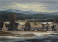 KatNr 074&nbsp;&nbsp; Bruno Lademann, Blick auf den Hochwald im Zittauer Gebirge. 1938.
