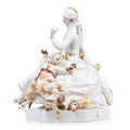 KatNr 678 "Dame mit Mohrenknabe". Paul Scheurich für Meissen. Entwurf 1919. Ausformungszeitraum Pfeiffer-Zeit. 1924–1934.