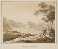 KatNr 233&nbsp;&nbsp; Adrian Zingg "Schloss Tetschen an der Elbe". Um 1800.
