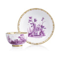 KatNr 688 Tasse mit Untertasse mit Szenen nach Watteau. Meissen. Um 1745–1750.