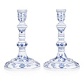 KatNr 694&nbsp;&nbsp; Paar seltene Tafelleuchter "Zwiebelmuster" in der Art Johann Jacob Irmingers. Meissen. 1880–1923.