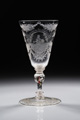 KatNr 741 Großes Pokalglas "Wär ich so weiß als ein Schwan …". Böhmen. Um 1720.