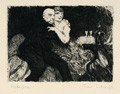 KatNr 369 Theodor Eduard Scharf, Sieben Grafiken aus der Folge "Stadt bei Nacht". 1923.