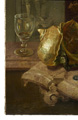KatNr 15 Hermann Wilhelm Cellarius, Stillleben mit figürlicher Vase, Gläsern und Muscheln. Nach 1840.