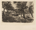 KatNr 344&nbsp;&nbsp; Max Liebermann "Schafherde unter Bäumen". 1892.