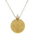 KatNr 849 Anhänger mit Goldmünze Franz Joseph I. 4 Dukaten. 1888.