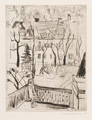 KatNr 307&nbsp;&nbsp; Hans Jüchser, Mädchen auf dem Altan. 1925.