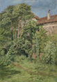 KatNr 076&nbsp;&nbsp; Thomas Leitner, Am Gutshaus. 1914.