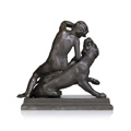 KatNr 653 Siméon Pierre Devaranne, Dionysos, einen Panther tränkend. Um 1850.
