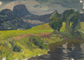 KatNr 045&nbsp;&nbsp; Elisabeth Andrae "Lilienstein – Elbsandsteingebirge". Um 1915.