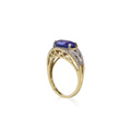 KatNr 795 Gelbgoldring mit Tansanit-Solit (ca. 2,8 ct).