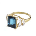 KatNr 792 Gelbgoldring mit Topas-Solitär (ca. 5,7 ct).