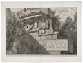 KatNr 226&nbsp;&nbsp; Giovanni Battista Piranesi "Parte della Facciata del Sepolero di Cecilia Metella cogli Ornamenti, che in oggi esistono". 1756.