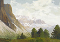 KatNr 57 Minni (Hermine) Herzing, Dolomiten / "Blumenwiese (Rosengarten)" / "Fischleintal" / "Blick auf Sella" / "Pala di San Martino". 1934/1935.