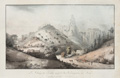 KatNr 240&nbsp;&nbsp; Johann M. Gottfried Jentzsch "Le Village de Raden auprés de Koenigstein en Saxe". Um 1800.