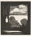 KatNr 268 Edward Henry Gordon Craig "Der weiße Fächer" und vier weitere Bühnenbilder. 1907.