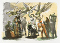 KatNr 538 Harald Metzkes "Stillleben mit Skulptur und Trauben" / Der Künstler im Atelier / zwei figürliche Darstellungen. 1981 / 1983 / 1978/1994.