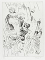 KatNr 538 Harald Metzkes "Stillleben mit Skulptur und Trauben" / Der Künstler im Atelier / zwei figürliche Darstellungen. 1981 / 1983 / 1978/1994.