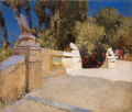 KatNr 063&nbsp;&nbsp; Erich Kips (zugeschr.), Parkanlage mit Treppe (Villa d'Este, Tivoli?). Späte 1890er Jahre.