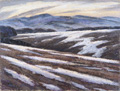 KatNr 446&nbsp;&nbsp; Ulrich Eisenfeld "Letzter Schnee am Wilisch (im März)". 1991/2004.
