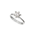 KatNr 778&nbsp;&nbsp; Filigraner Weißgoldring mit Brillant-Solitär (ca. 0,48 ct).