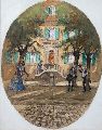 KatNr 871   Rudolf Poeschmann "Auf der Promenade". Um 1920.