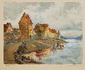 KatNr 874   Rudolf Poeschmann "Altes Mainstädtchen". 1920's.