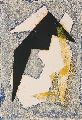 KatNr 819&nbsp;&nbsp; Erhard Hippold "Schwarze Form vor blauem Grund". No date.