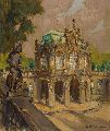 KatNr 081   Rudolf Poeschmann , Dresdner Zwinger- Blick auf den Wallpavillon. Um 1915.