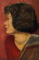 KatNr 046&nbsp;&nbsp; Gussy Hippold-Ahnert"Frauenkopf im Profil". 1931.