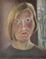 KatNr 074&nbsp;&nbsp; Gussy Hippold-Ahnert"Selbstbildnis mit Blumen". 1932.
