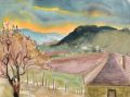 KatNr 370&nbsp;&nbsp; Gussy Hippold-Ahnert, Blick aus dem Atelier Max Klingers in Großjena. 1975.