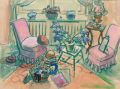 KatNr 459&nbsp;&nbsp; Erhard Hippold, Interieur. No date.