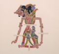KatNr 529   Carl Rade, Fünf Skizzen und eine Spielfigur in der Art des indonesischen Wayang Kulit (Schattenspiel). No date.