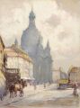 KatNr 097   Rudolf Poeschmann "Neumarkt mit Frauenkirche". 1920's.