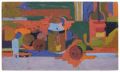 KatNr 175&nbsp;&nbsp; Albert Wigand, Stillleben mit Kanne, Weinflasche und Obst. Um 1957.