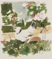 KatNr 722 Arno Drescher, Fünf Sommerszenen und ein Rosenstilleben. Mid 20th cent.