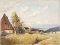 KatNr 626   Rudolf Poeschmann "Sommertag im Georgenfeld" (Zinnwald-Georgenfeld). Early 20th cent.